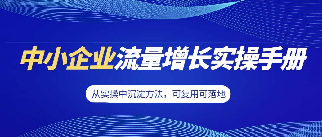 中小企业流量增长实操手册：从实操中沉淀方法，可复用可落地