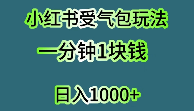 图片[1]-小红书受气包项目，单机操作日入几张-大松资源网