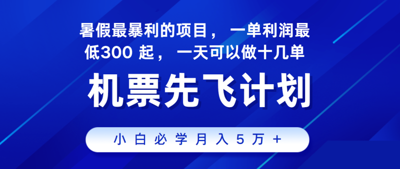 图片[1]-2024暑假最赚钱的项目，市场很大，一单利润300+，每天可批量操作-大松资源网