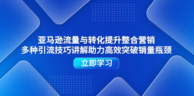 图片[1]-（11335期）亚马逊流量与转化提升整合营销，多种引流技巧讲解助力高效突破销量瓶颈-大松资源网