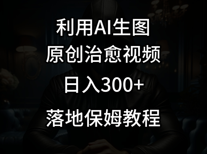 图片[1]-抖音最新爆款项目，治愈视频，仅靠一张图日入300+-大松资源网