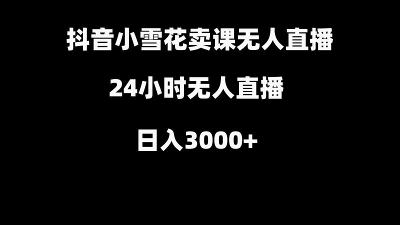 图片[1]-抖音小雪花卖缝补收纳教学视频课程，无人直播日入3000+-大松资源网