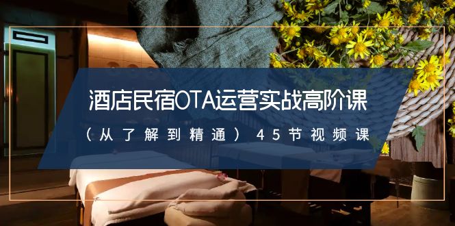 图片[1]-酒店民宿OTA运营实战高阶课（从了解到精通）45节视频课-大松资源网