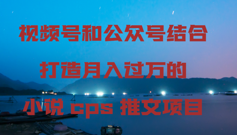 图片[1]-视频号和公众号结合打造月入过万的小说cps推文项目，包括市面上面的各种思路详解-大松资源网