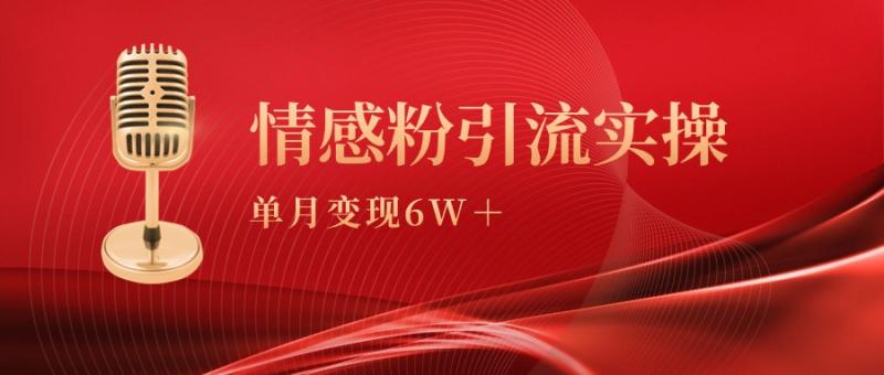 图片[1]-（9433期）单月变现6w+，情感粉引流变现实操课-大松资源网