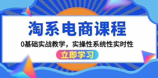 图片[1]-淘系电商课程，0基础实战教学，实操性系统性实时性（15节课）-大松资源网