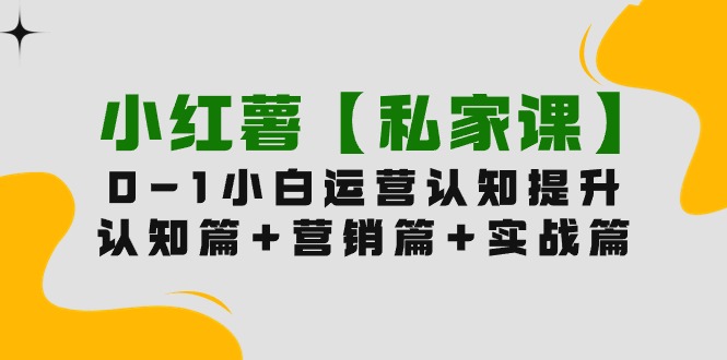 图片[1]-（9910期）小红薯【私家课】0-1玩赚小红书内容营销，认知篇+营销篇+实战篇（11节课）-大松资源网