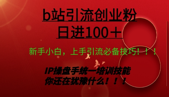 图片[1]-日引创业粉 100+ b 站全套打法【实操视频】-大松资源网