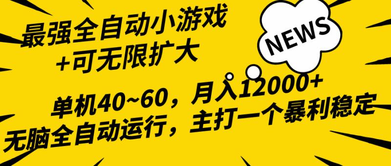 图片[1]-（10046期）2024最新全网独家小游戏全自动，单机40~60,稳定躺赚，小白都能月入过万-大松资源网