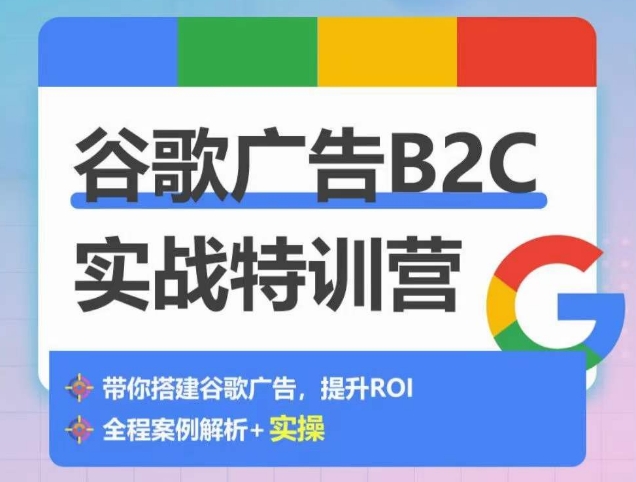 图片[1]-谷歌广告B2C实战特训营，500+谷歌账户总结经验，实战演示如何从0-1搭建广告账户-大松资源网