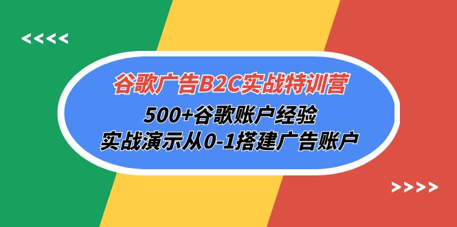 图片[1]-（10096期）谷歌广告B2C实战特训营，500+谷歌账户经验，实战演示从0-1搭建广告账户-大松资源网