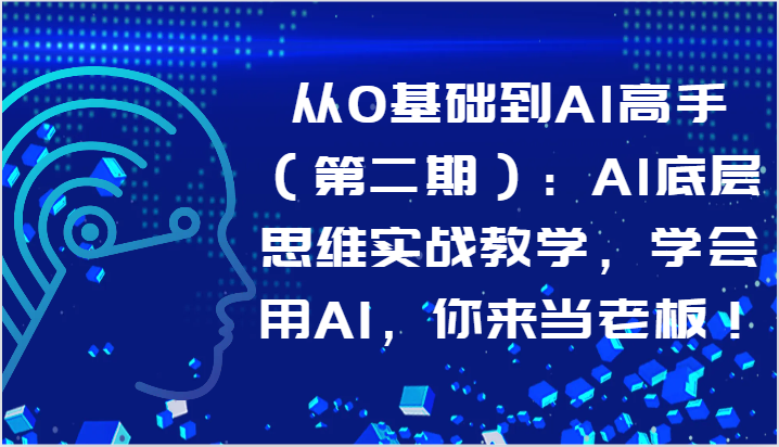 图片[1]-从0基础到AI高手（第二期）：AI底层思维实战教学，学会用AI，你来当老板！-大松资源网