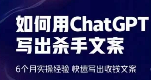 图片[1]-如何用ChatGPT写出杀手文案，6个月实操经验，快速写出收钱文案-大松资源网