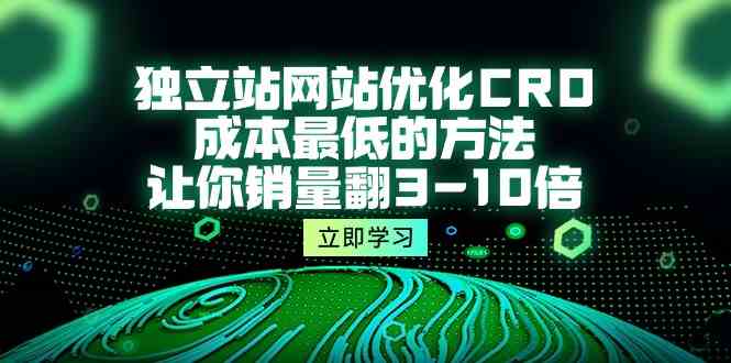 图片[1]-独立站网站优化CRO，成本最低的方法，让你销量翻3-10倍（5节课）-大松资源网