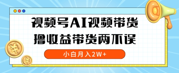 图片[1]-视频号AI视频带货，全程解放双手，撸收益带货两不误，小白月入2W+-大松资源网