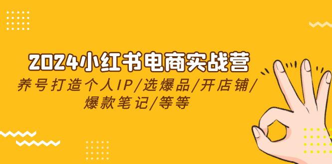 图片[1]-（10376期）2024小红书电商实战营，养号打造IP/选爆品/开店铺/爆款笔记/等等（24节）-大松资源网