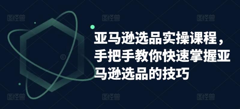 图片[1]-亚马逊选品实操课程，手把手教你快速掌握亚马逊选品的技巧-大松资源网