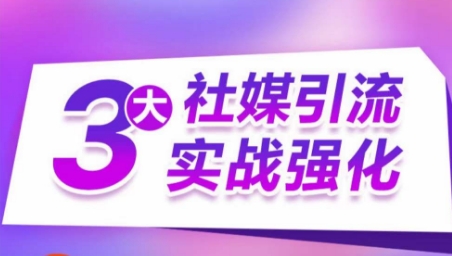 图片[1]-3大社媒引流实战强化，多渠道站外引流，高效精准获客，订单销售额翻倍增长-大松资源网