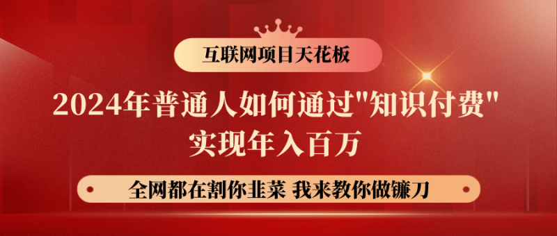 图片[1]-2024年普通人如何通过"知识付费"月入十万年入百万，实现财富自由-大松资源网