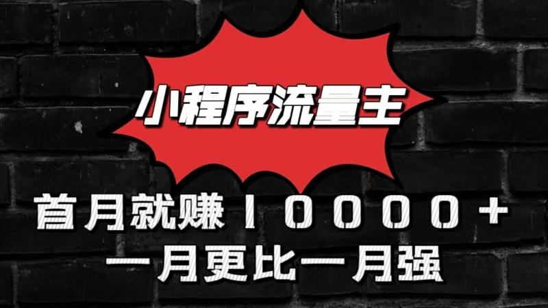 图片[1]-小程序流量主首月就赚10000+，一月更比一月强！小本创业首选-大松资源网