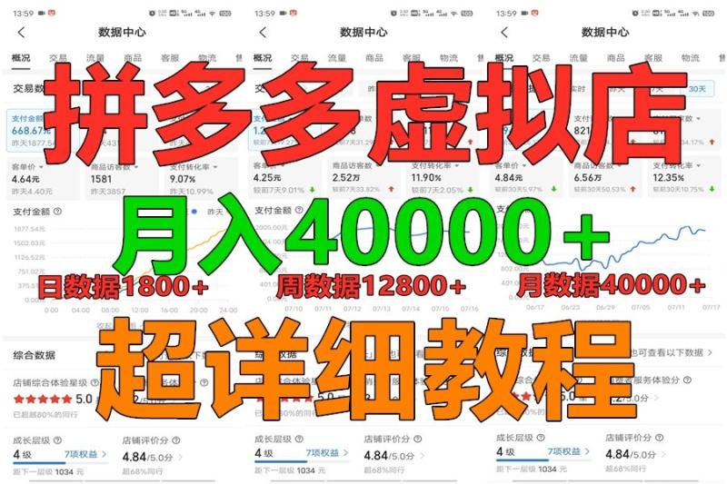 图片[1]-拼多多虚拟电商训练营月入40000+，全网最详细，你做你也行，暴利稳定长久-大松资源网