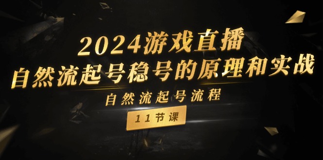 图片[1]-（11653期）2024游戏直播-自然流起号稳号的原理和实战，自然流起号流程（11节）-大松资源网