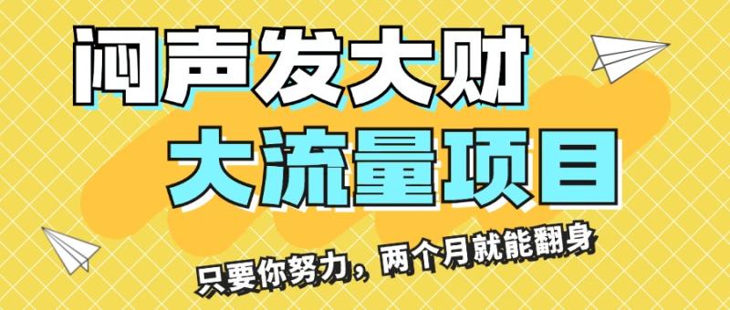 图片[1]-（11688期）闷声发大财，大流量项目，月收益过3万，只要你努力，两个月就能翻身-大松资源网