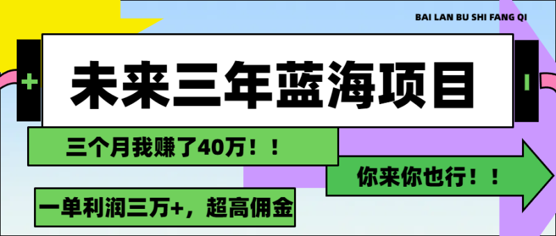 图片[1]-（11716期）未来三年，蓝海赛道，月入3万+-大松资源网