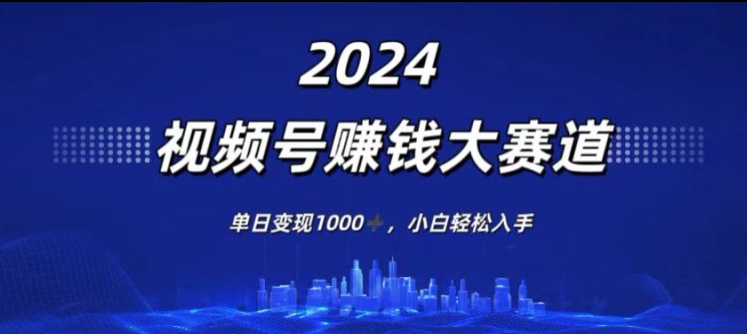 图片[1]-2024年度视频号赚钱大赛道，单日变现1K，小白轻松入手-大松资源网