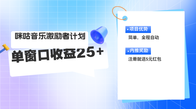 图片[1]-（11942期）咪咕激励者计划，单窗口收益20~25，可矩阵操作-大松资源网