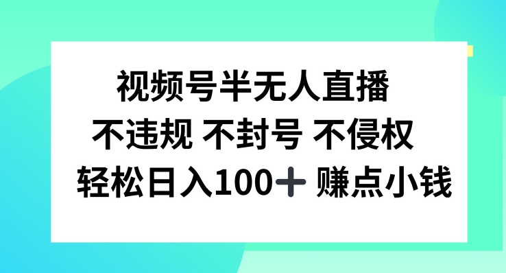 图片[1]-视频号半无人直播，不违规不封号，轻松日入100+-大松资源网