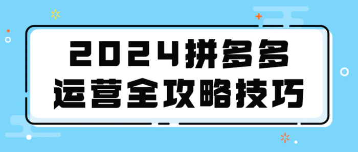 图片[1]-2024拼多多运营全攻略技巧-大松资源网