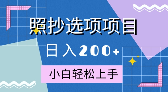 图片[1]-10月全新照抄选项项目，快速日入2张，操作简单易上手-大松资源网