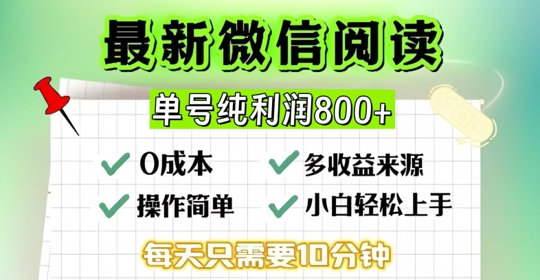 图片[1]-微信自撸阅读升级玩法，只要动动手每天十分钟，单号一天几张，简单0零成本，当日可提现-大松资源网