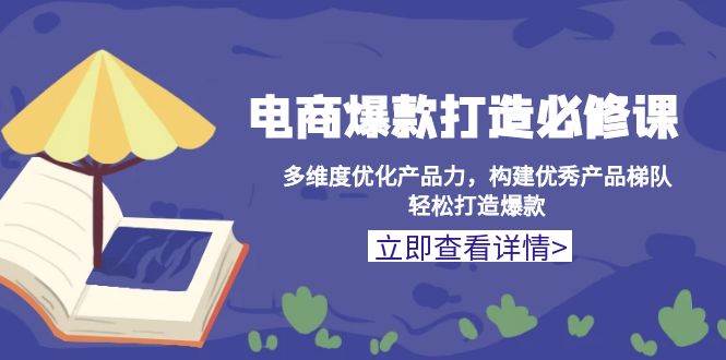 图片[1]-电商爆款打造必修课：多维度优化产品力，构建优秀产品梯队，轻松打造爆款-大松资源网