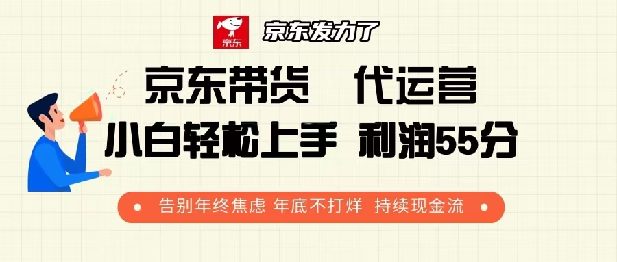 图片[1]-（13833期）京东带货 代运营 利润55分 告别年终焦虑 年底不打烊 持续现金流-大松资源网