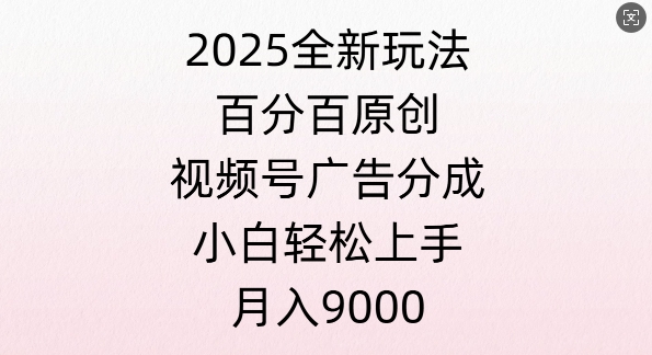 图片[1]-视频号创作者分成计划之情感赛道，多平台发布，多份收益-大松资源网