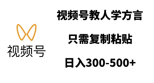 图片[1]-视频号教人学方言，只需复制粘贴，日入多张-大松资源网