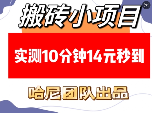 图片[1]-搬砖小项目，实测10分钟14元秒到，每天稳定几张(赠送必看稳定)-大松资源网