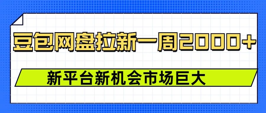 图片[1]-豆包网盘拉新，一周2k，新平台新机会-大松资源网